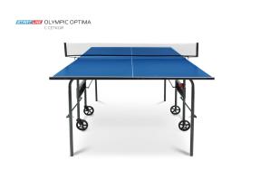 Стол теннисный Olympic Optima Синий с сеткой