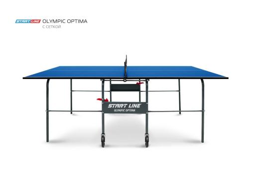 Стол теннисный Olympic Optima Синий с сеткой