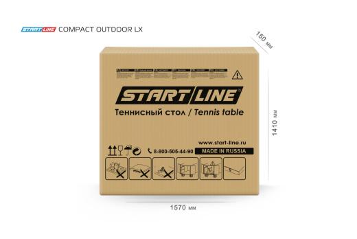 Стол теннисный Compact-2 LX Всепогодный 6 black