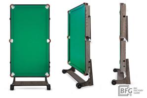 Бильярд BFG Compact Light 5 (Анкор) (РП, анкор темный (ЛДСП), ЛДСП_16, Manchester 45 Yellow green ш1,98м, Х/б сетка)