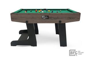 Бильярд BFG Compact Moby 4 (Анкор) (Пул, анкор/черный (ЛДСП), ЛДСП_16, Manchester 45 Yellow green ш1,98м, Х/б сетка)