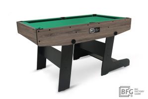 Бильярд BFG Compact Moby 4 (Анкор) (Пул, анкор/черный (ЛДСП), ЛДСП_16, Manchester 45 Yellow green ш1,98м, Х/б сетка)