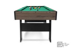Бильярд BFG Compact Moby 4 (Анкор) (Пул, анкор/черный (ЛДСП), ЛДСП_16, Manchester 45 Yellow green ш1,98м, Х/б сетка)