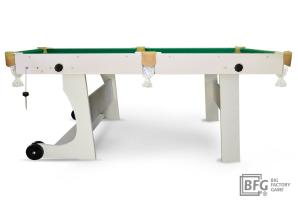 Бильярд BFG Compact Light 5 (Серый) (РП, серый (ЛДСП), ЛДСП_16, Manchester 45 Yellow green ш1,98м, Х/б сетка)