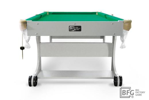 Бильярд BFG Compact Light 5 (Серый) (РП, серый (ЛДСП), ЛДСП_16, Manchester 45 Yellow green ш1,98м, Х/б сетка)