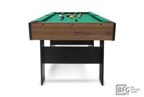 Бильярд BFG Compact Moby 4 (Аризона) (Пул, аризона/черный (ЛДСП), ЛДСП_16, Manchester 45 Yellow green ш1,98м, Х/б сетка)