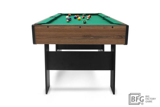Бильярд BFG Compact Moby 4 (Аризона) (Пул, аризона/черный (ЛДСП), ЛДСП_16, Manchester 45 Yellow green ш1,98м, Х/б сетка)