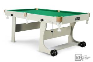 Бильярд BFG Compact Light 6 (Серый) (Пул, серый (ЛДСП), ЛДСП_16, Manchester 45 Yellow green ш1,98м, Х/б сетка)