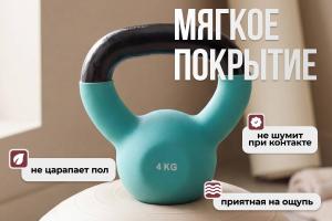Гиря чугунная неопрен 4 кг (модель: К-5) VictoryFit VF-KN040