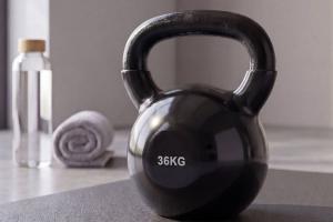 Гиря чугунная винил 36 кг (модель: К-4) VictoryFit VF-KV360