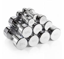Набор гантелей хром (пары) от 1-10 кг VictoryFit VF-SET110-CR
