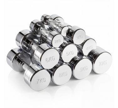 Набор гантелей хром (пары) от 1-10 кг VictoryFit VF-SET110-CR