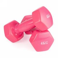 Гантель неразборная 4 кг. винил (2 штуки) VictoryFit VF-DV040-2