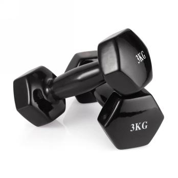 Гантель неразборная 3 кг. винил (2 штуки) VictoryFit VF-DV030-2