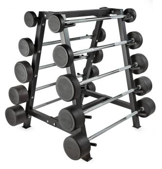 Штанга неразборная обрезиненная 20 кг. Изогнутый гриф. VictoryFit VF-DX5200