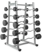 Штанга неразборная обрезиненная 15 кг. Изогнутый гриф. VictoryFit VF-DX5150