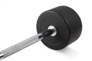 Штанга неразборная обрезиненная 45 кг. Прямой гриф. VictoryFit VF-DX4450