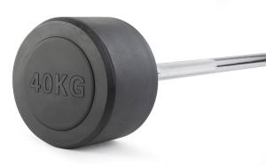 Штанга неразборная обрезиненная 40 кг. Прямой гриф. VictoryFit VF-DX4400