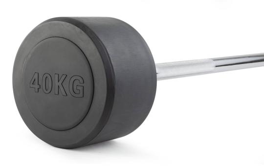 Штанга неразборная обрезиненная 40 кг. Прямой гриф. VictoryFit VF-DX4400