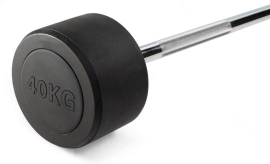 Штанга неразборная обрезиненная 40 кг. Прямой гриф. VictoryFit VF-DX4400