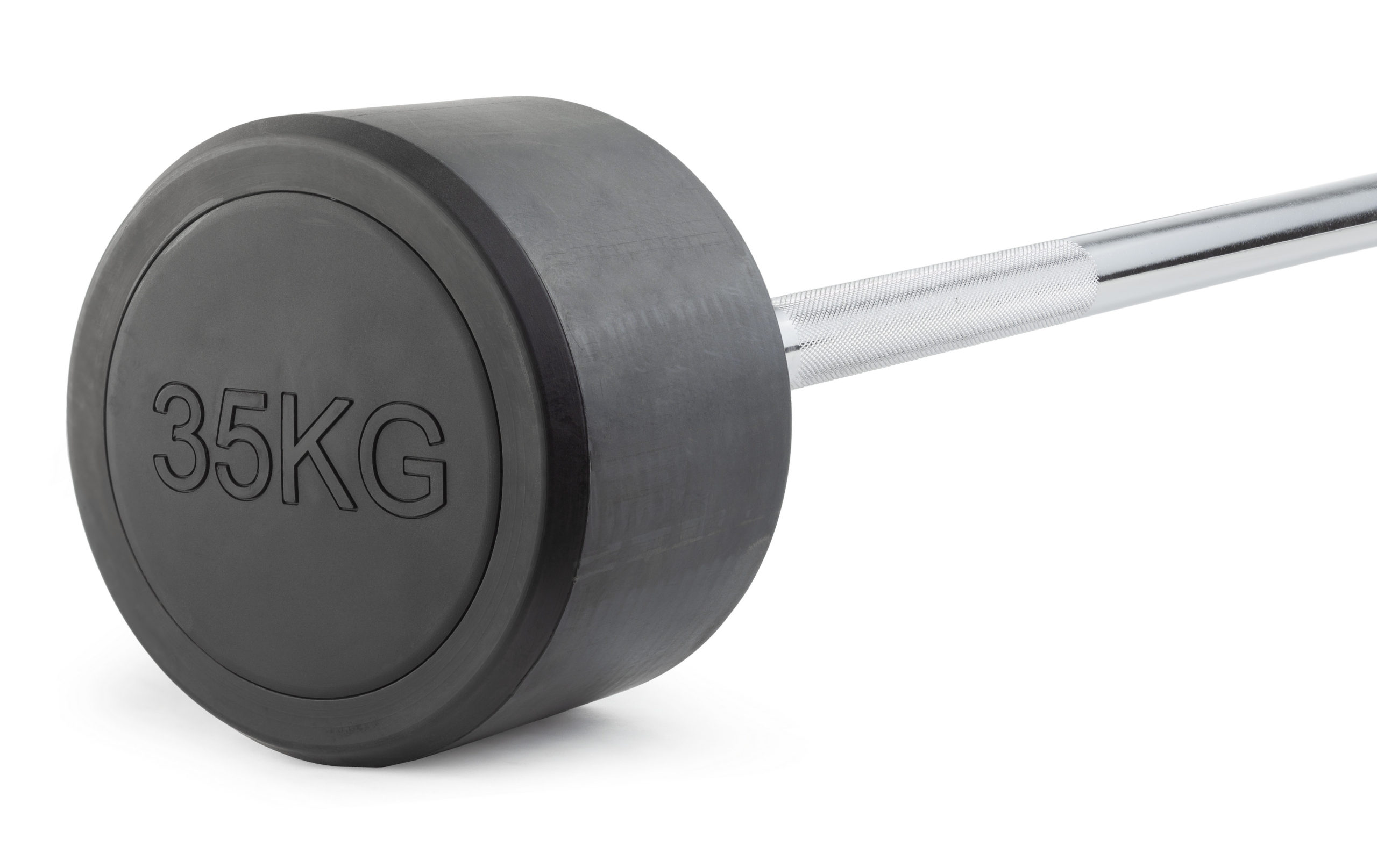 Штанга неразборная обрезиненная 35 кг. Прямой гриф. VictoryFit VF-DX4350