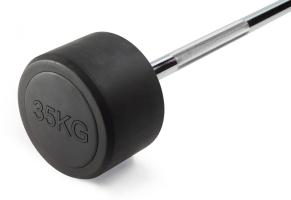 Штанга неразборная обрезиненная 35 кг. Прямой гриф. VictoryFit VF-DX4350