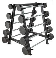 Штанга неразборная обрезиненная 35 кг. Прямой гриф. VictoryFit VF-DX4350
