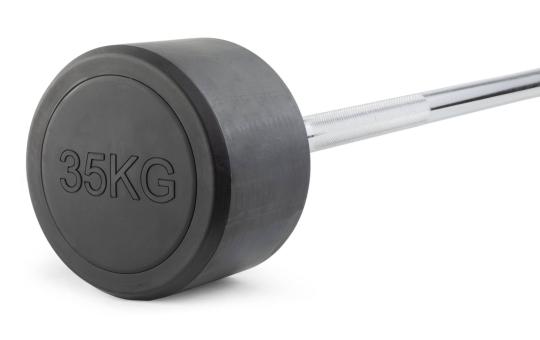 Штанга неразборная обрезиненная 35 кг. Прямой гриф. VictoryFit VF-DX4350