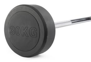 Штанга неразборная обрезиненная 30 кг. Прямой гриф. VictoryFit VF-DX4300