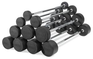 Штанга неразборная обрезиненная 30 кг. Прямой гриф. VictoryFit VF-DX4300