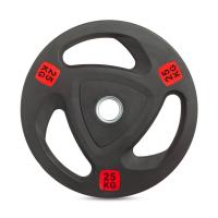 Диск 51 мм. NEO обрезиненный с 3-мя хватами 25 кг, VictoryFit VF-ST51250