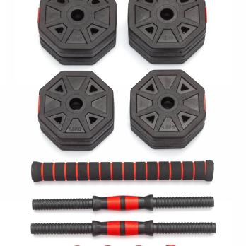 Гантели гексагональные разборные с грифом, 15 кг. (2 шт. х 7,5 кг.) VictoryFit VF-DН150