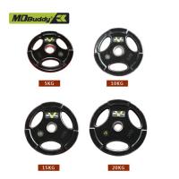 Диск обрезиненный тренировочный с тройным хватом MD Buddy MD1018 15кг