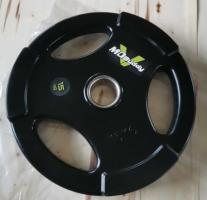 Диск обрезиненный тренировочный с тройным хватом MD Buddy MD1018 15кг