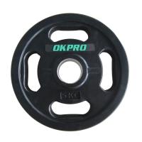 Диск обрезиненный с хватами 2,5 кг OKPRO OK2009E