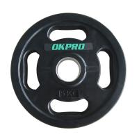 Диск обрезиненный с хватами 5 кг OKPRO OK2009E