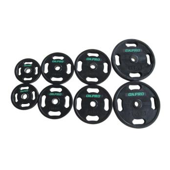 Диск обрезиненный с хватами 25 кг OKPRO OK2009E