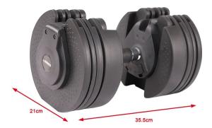 Гантель наборная 2,3-20 кг OKPRO OK1035B