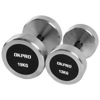 Гантельный ряд хромированный OKPRO OK1033C (от 2,5 до 25 кг, шаг 2,5 кг)