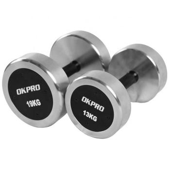 Гантельный ряд хромированный OKPRO OK1033C (от 2,5 до 25 кг, шаг 2,5 кг)
