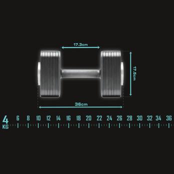 Гантель наборная 4-24 кг Vertex FT-32
