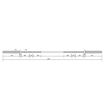 Гриф олимпийский прямой 220 см до 680 кг OKPRO OK5002-1 (красный)