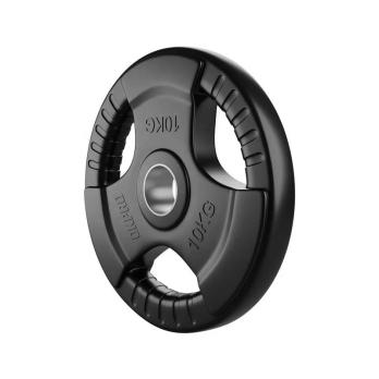 Диск обрезиненный тренировочный с тройным хватом OKPRO OK2005 15 кг