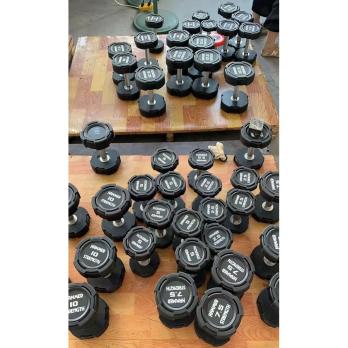 Гантельный полиуретановый ряд от 2,5 до 25 кг, шаг 2,5 кг Gymmaster ANA-047