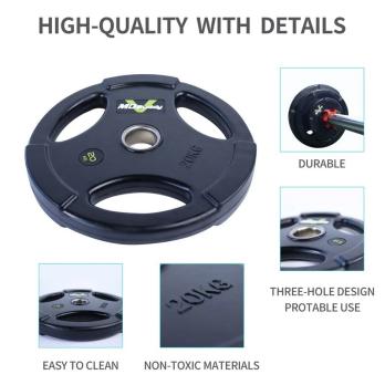 Диск обрезиненный тренировочный с тройным хватом MD Buddy MD1018 25кг
