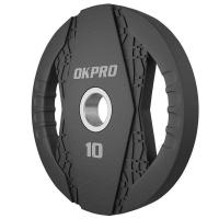 Диск обрезиненный тренировочный с двойным хватом OKPRO OK2005C 2,5 кг