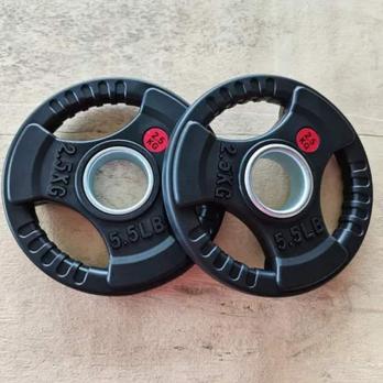 Диск обрезиненный с тройным хватом Gymmaster ANA-008 2,5кг