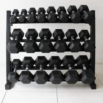 Гантельный ряд от 1 до 10 кг (10 пар) шаг 1 кг Gymmaster ANA-101
