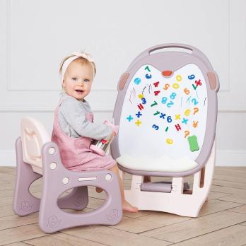 Развивающий детский мольберт UNIX Kids розовый
