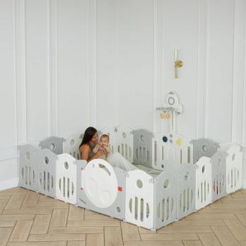 Манеж UNIX Kids Supreme Space / Премиальный 200x240 см серый